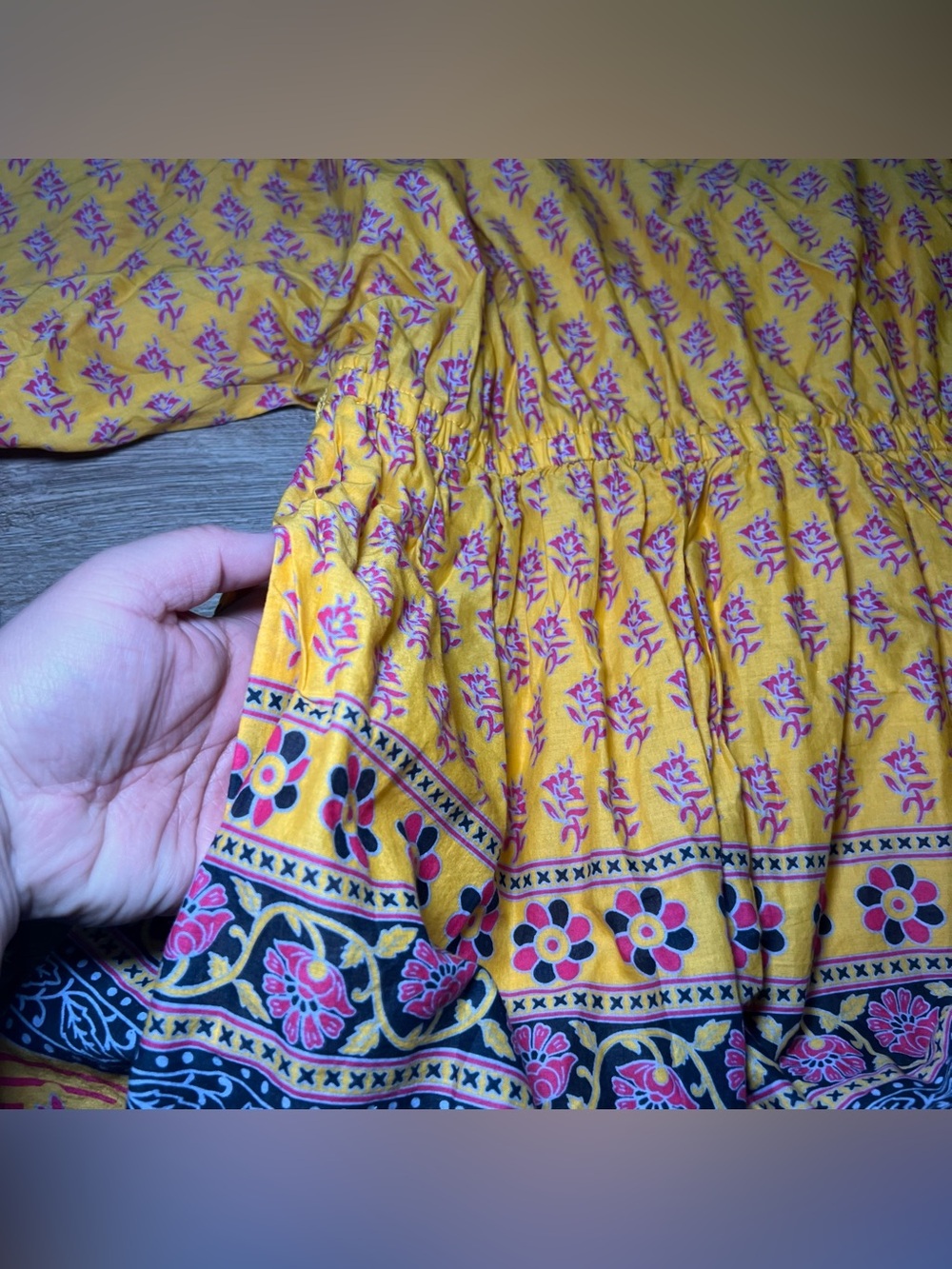J. CREW Dolman Sleeve Mini Dress in Sunny Block Print Rich Saffron Colorway - Picture 6 of 8